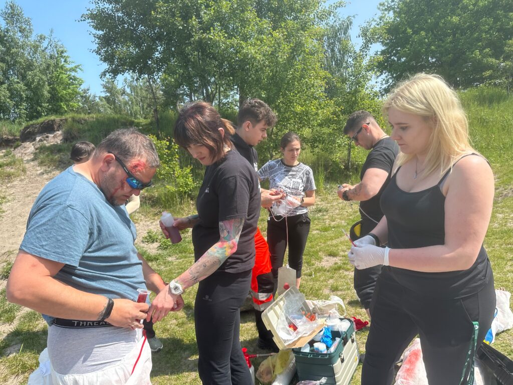 Segregacja poszkodowanych podczas ćwiczeń Pogoria Alert 2023